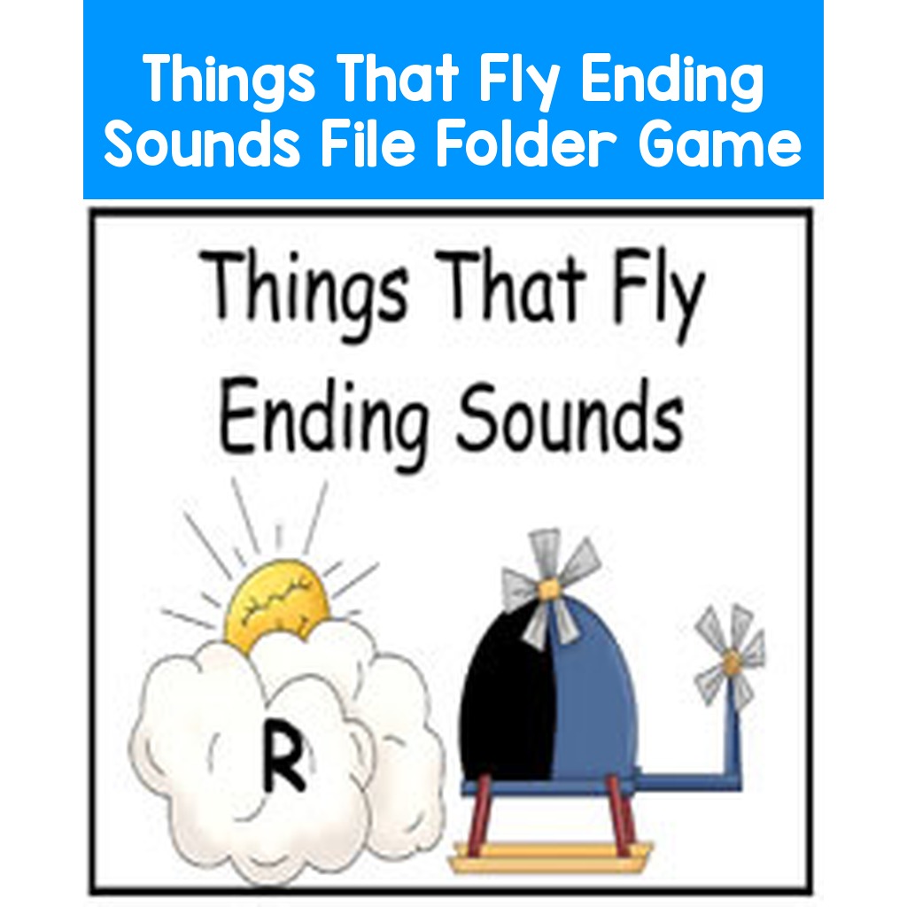 Things That Fly Ending Sounds File Folder Game
