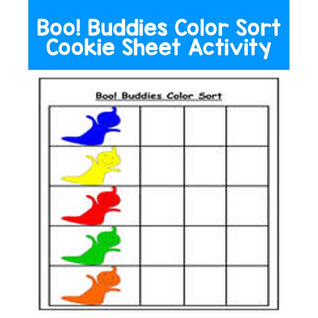Boo! Buddies Color Sort Cookie Sheet Activity