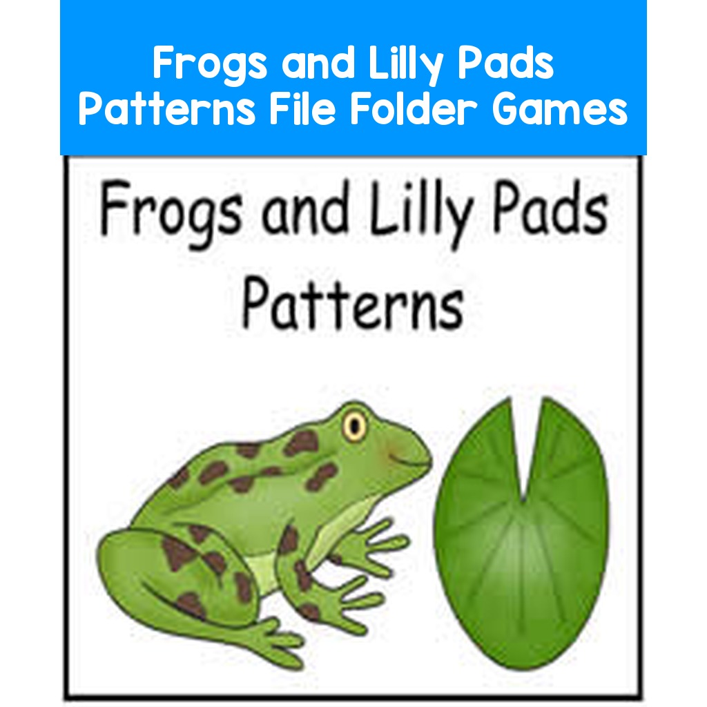 Frogs and Lilly Pads Patterns File Folder Games