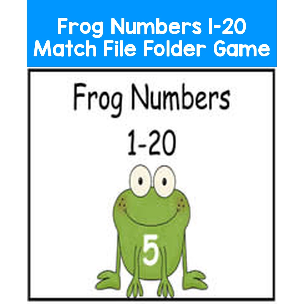 Frog Numbers 1-20 Match File Folder Game