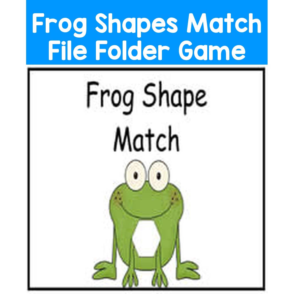 Frog Shapes Match File Folder Game