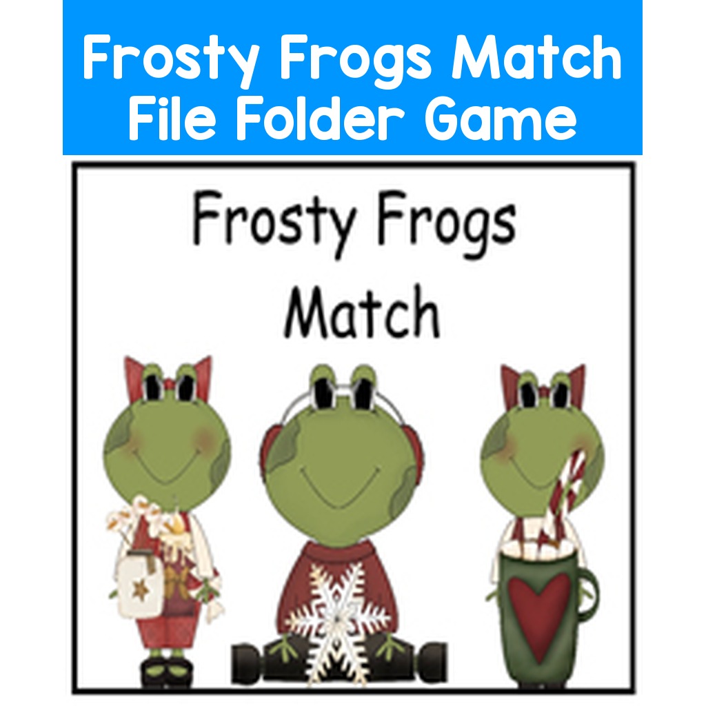 Frosty Frogs Match File Folder Game