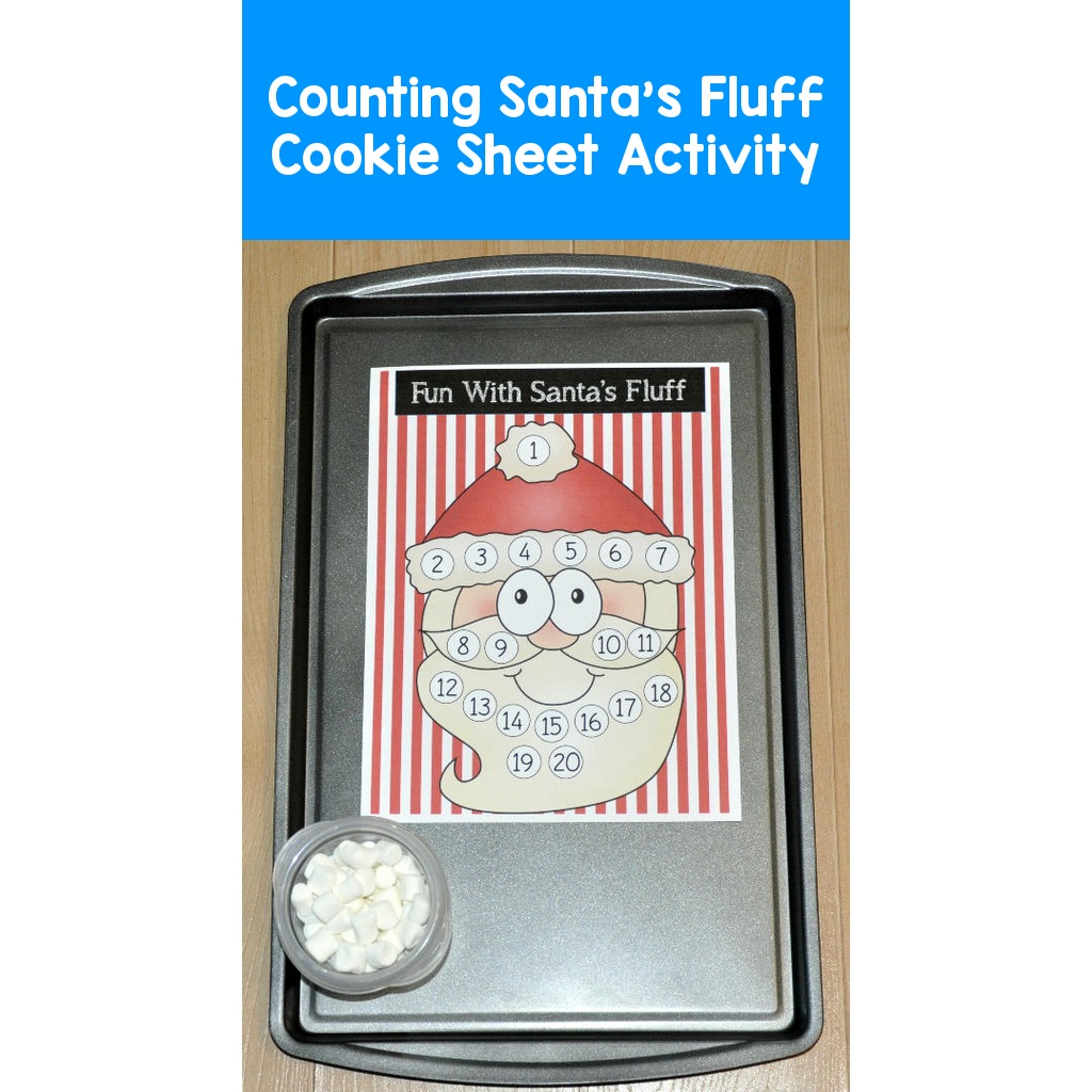 Counting Santa's Fluff Cookie Sheet Activity