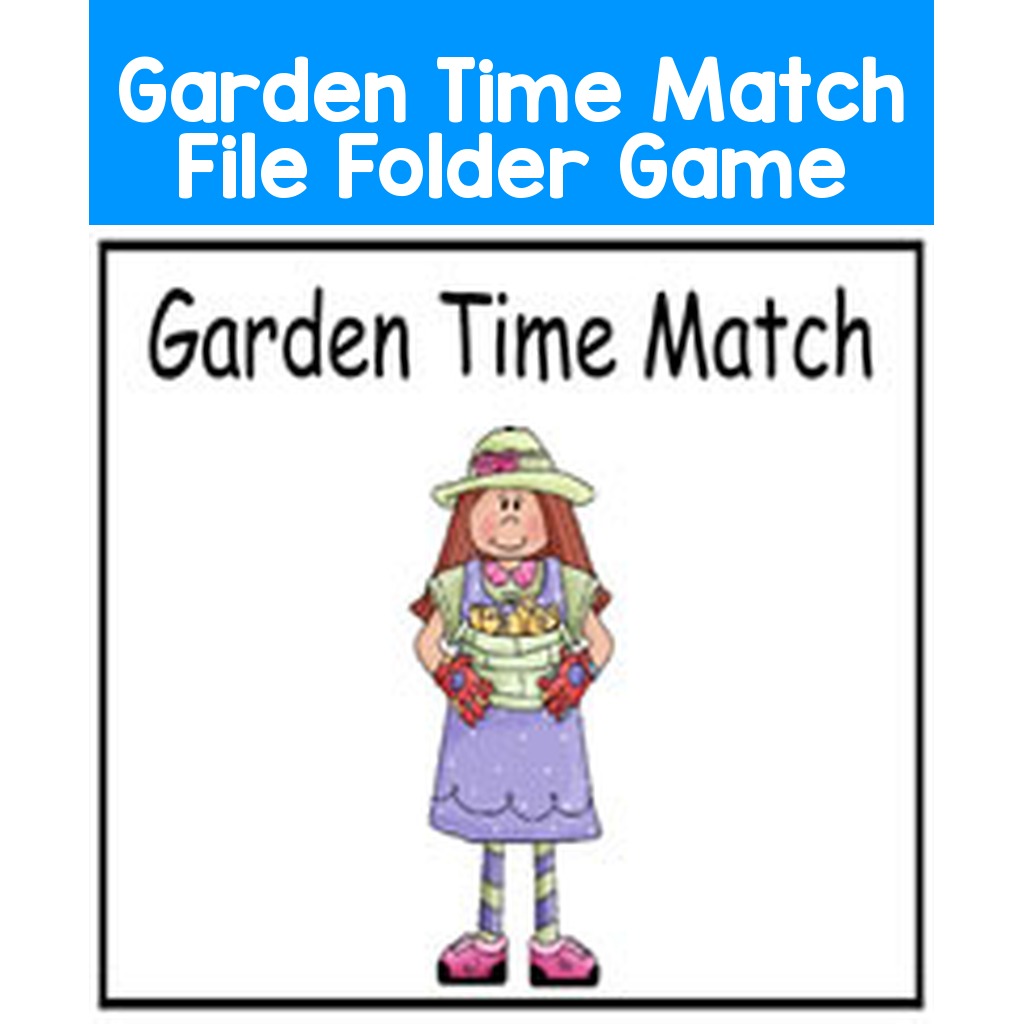 Garden Time Match File Folder Game