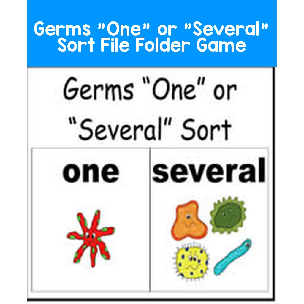 Germs "One" or "Several" Sort File Folder Game