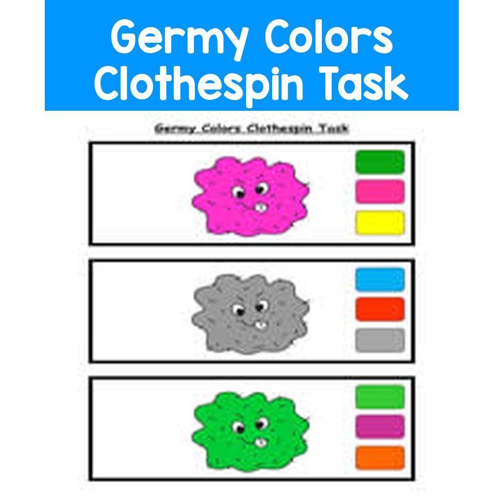 Germy Colors Clothespin Task