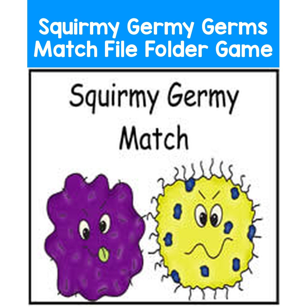 Squirmy Germy Germs Match File Folder Game