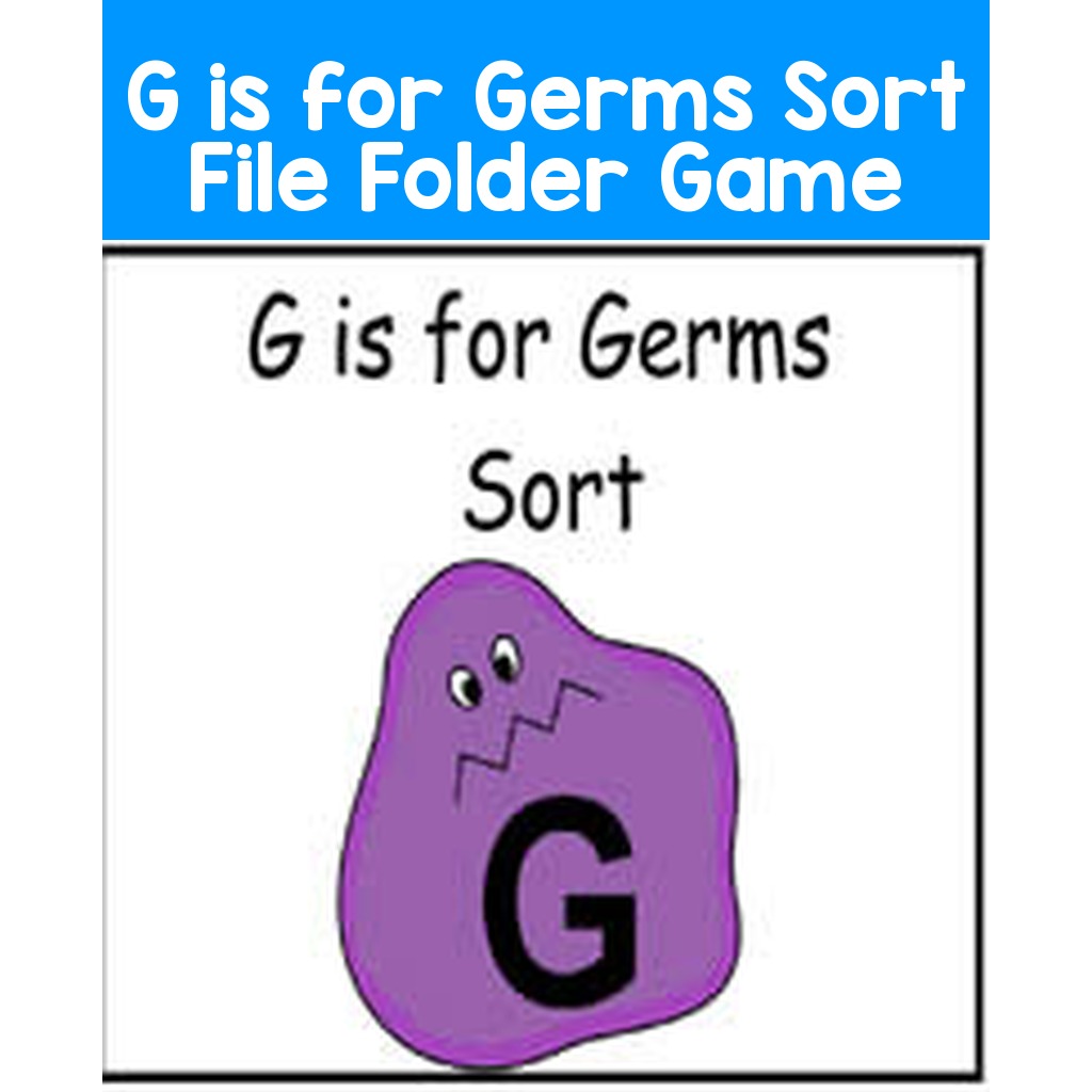 G is for Germs Sort File Folder Game
