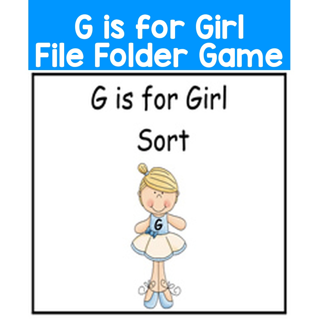 G is for Girl File Folder Game