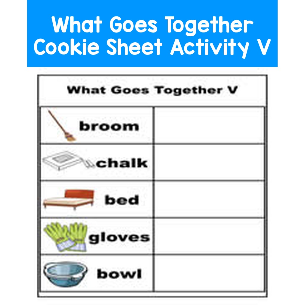 What Goes Together Cookie Sheet Activity V