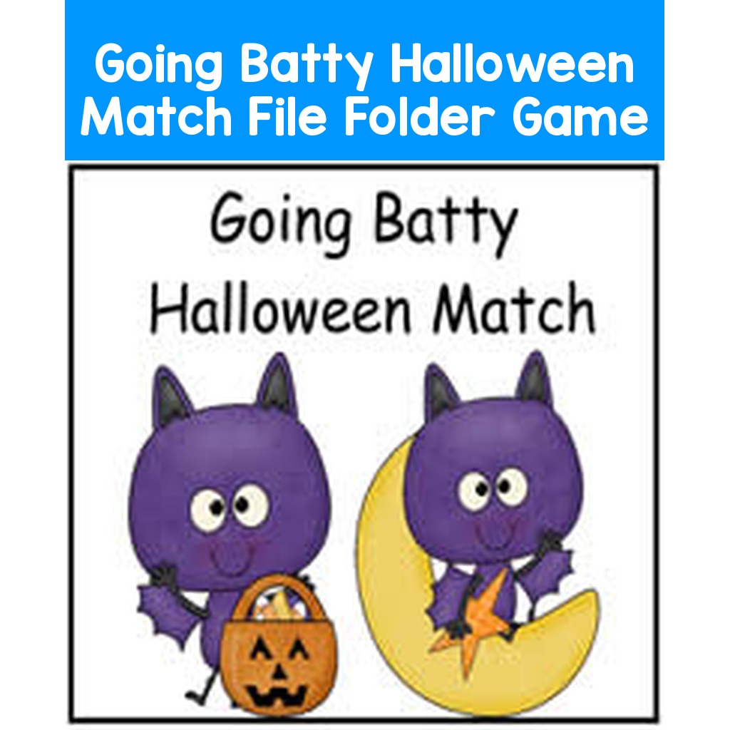 Going Batty Halloween Match File Folder Game