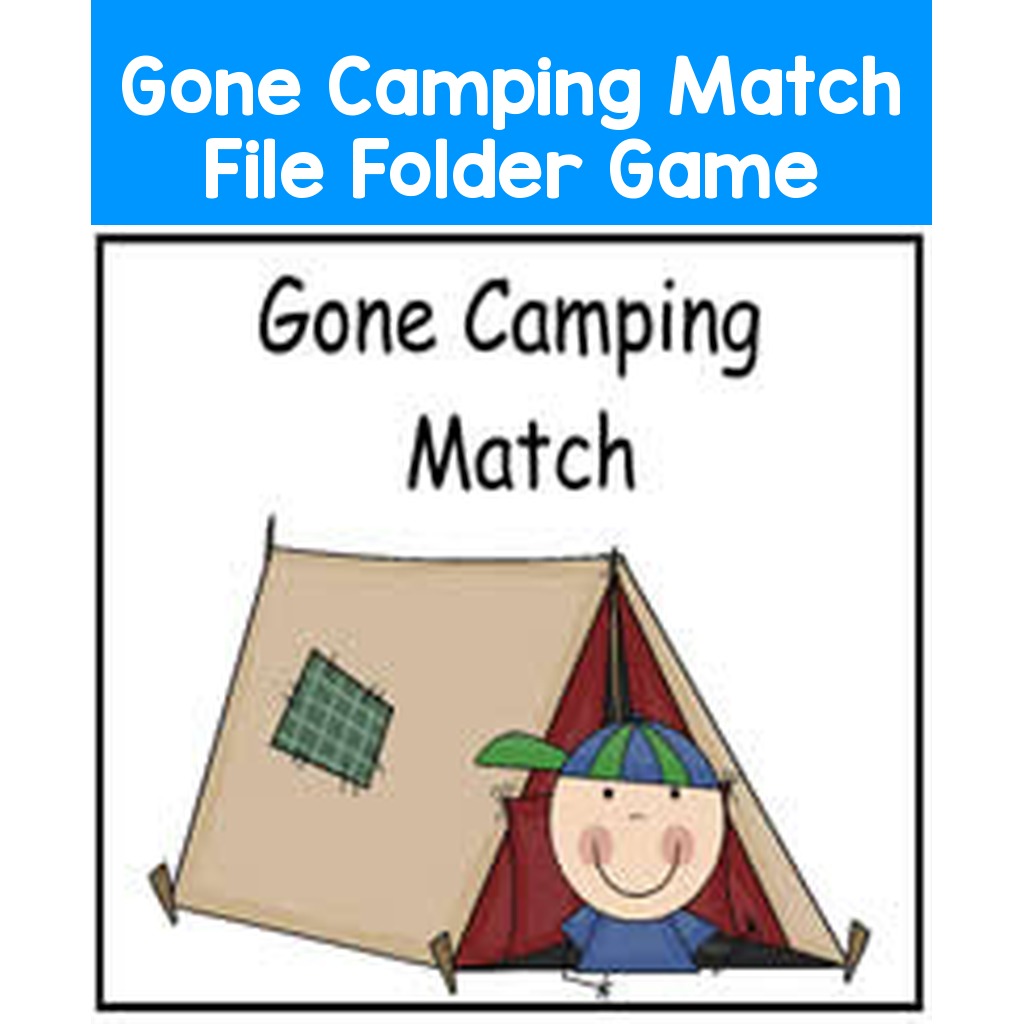 Gone Camping Match File Folder Game