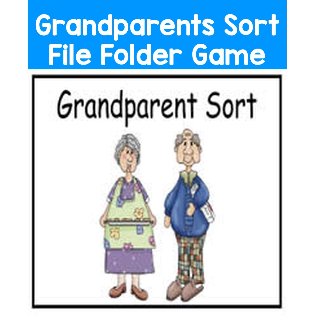 Grandparents Sort File Folder Game