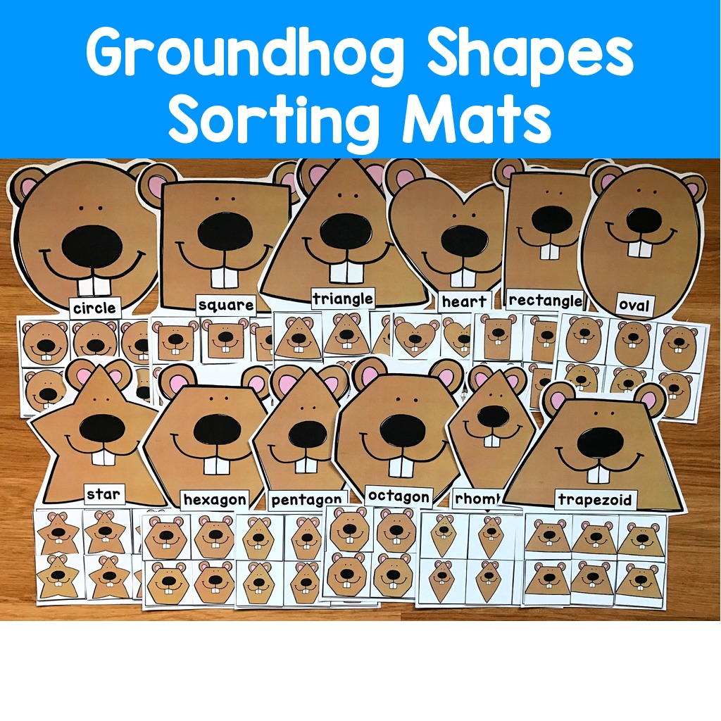 Groundhog Shapes Sorting Mats