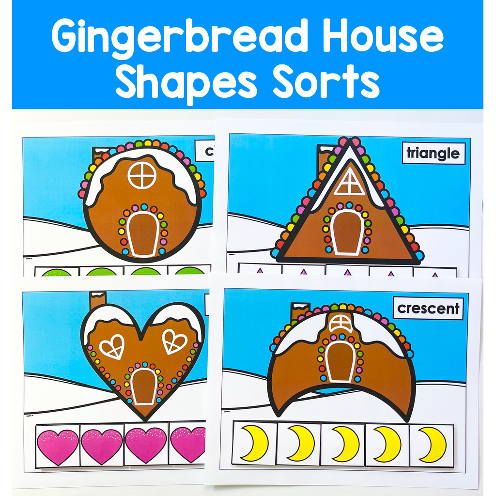Gingerbread House Shapes Sorts