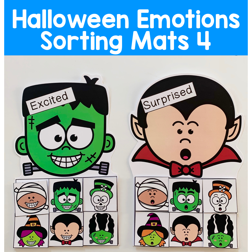 Halloween Emotions Sorting Mats 4