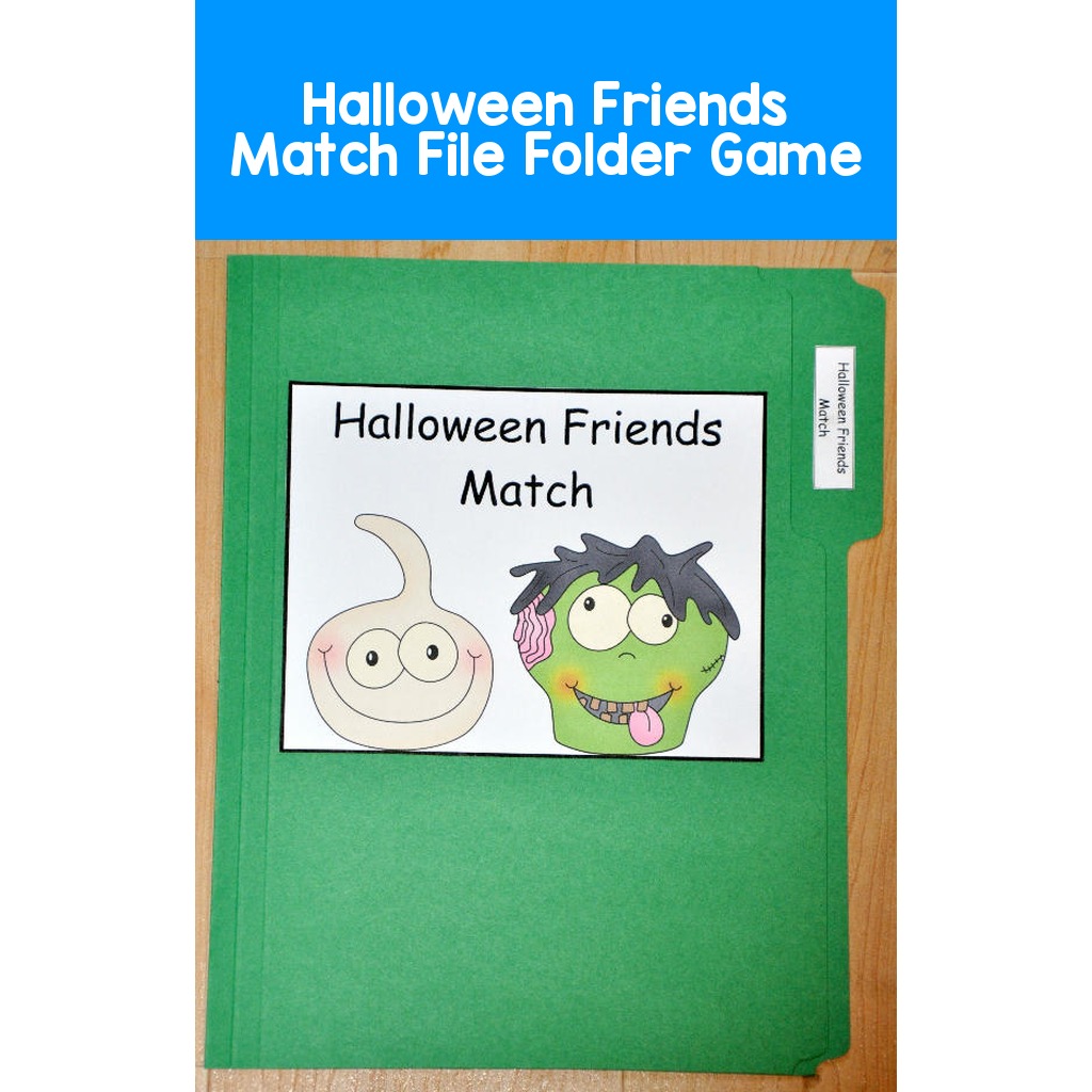 Halloween Friends Match File Folder Game