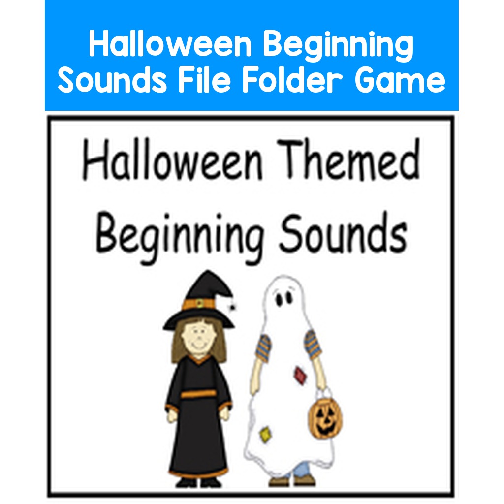 Halloween Beginning Sounds File Folder Game
