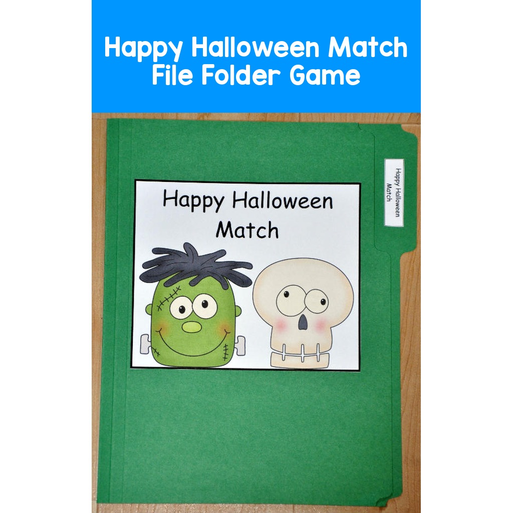 Happy Halloween Match File Folder Game