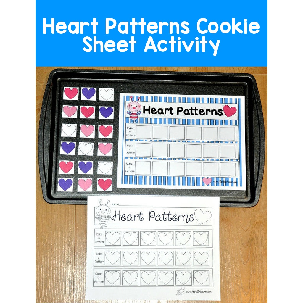 Heart Patterns Cookie Sheet Activity