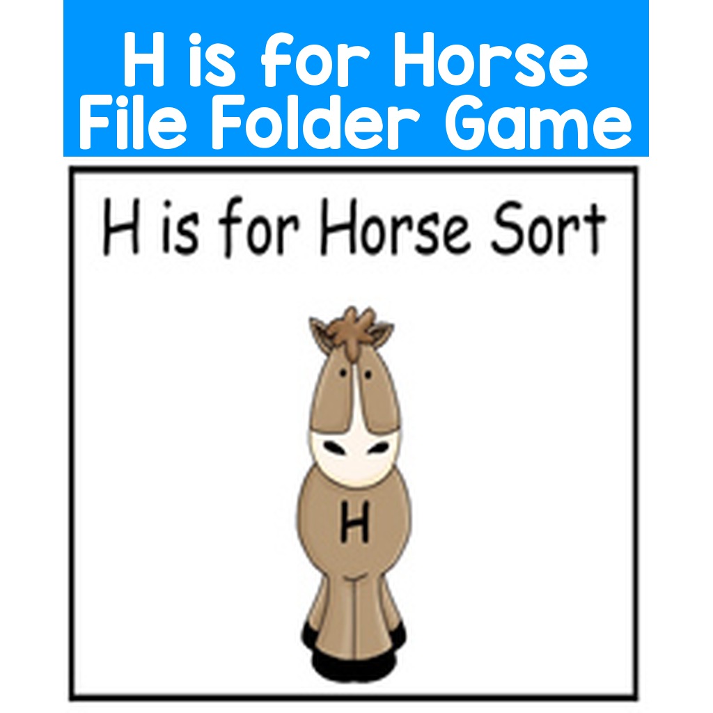 H is for Horse File Folder Game