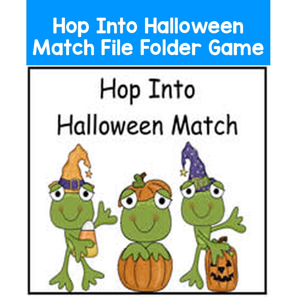 Hop Into Halloween Match File Folder Game