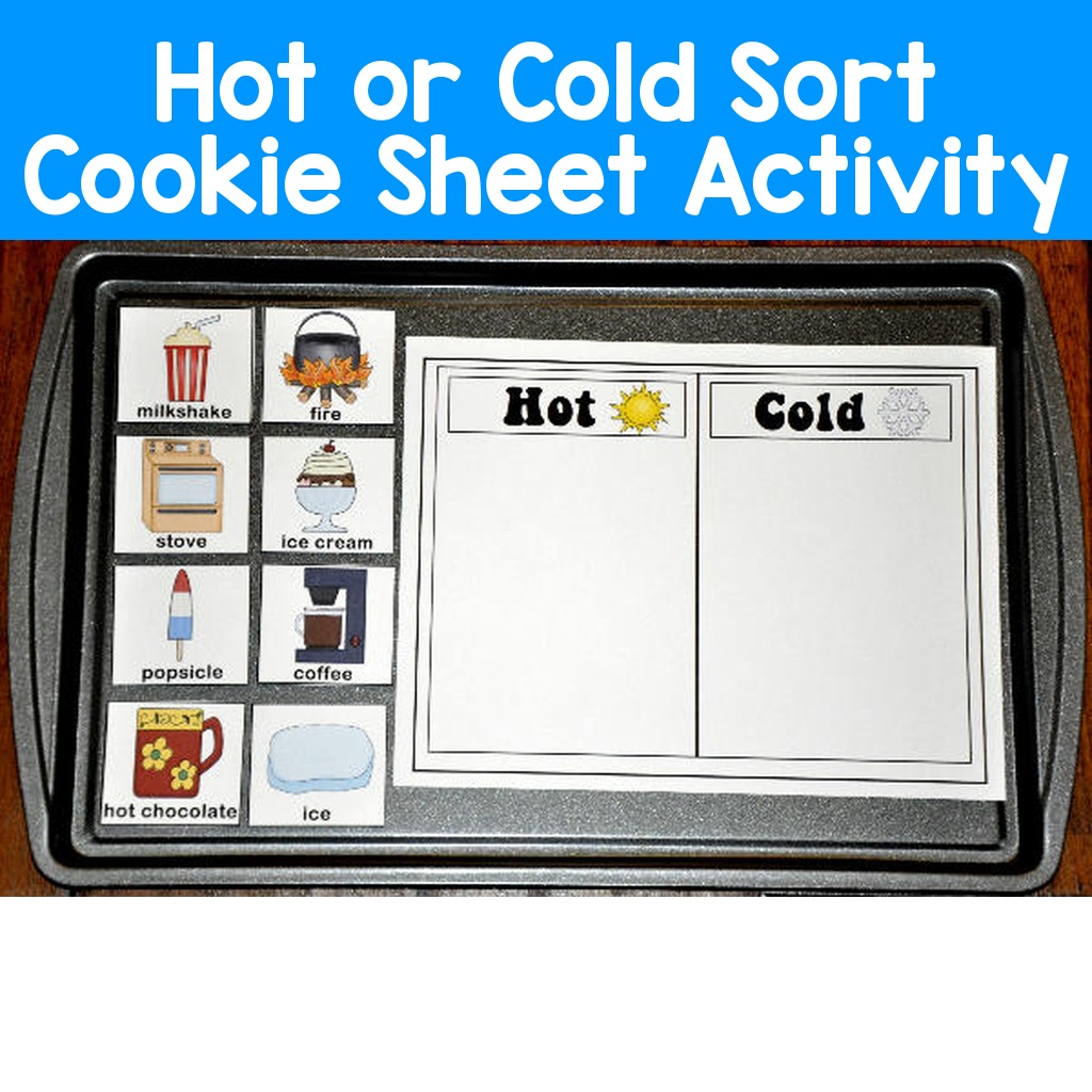 Hot or Cold Sort Cookie Sheet Activity
