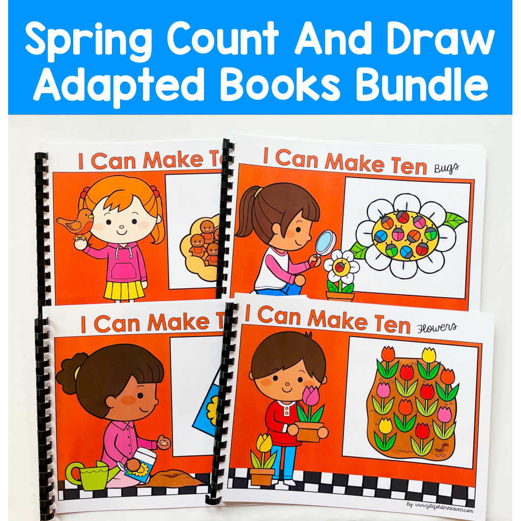 Spring Count And Draw Adapted Books Bundle
