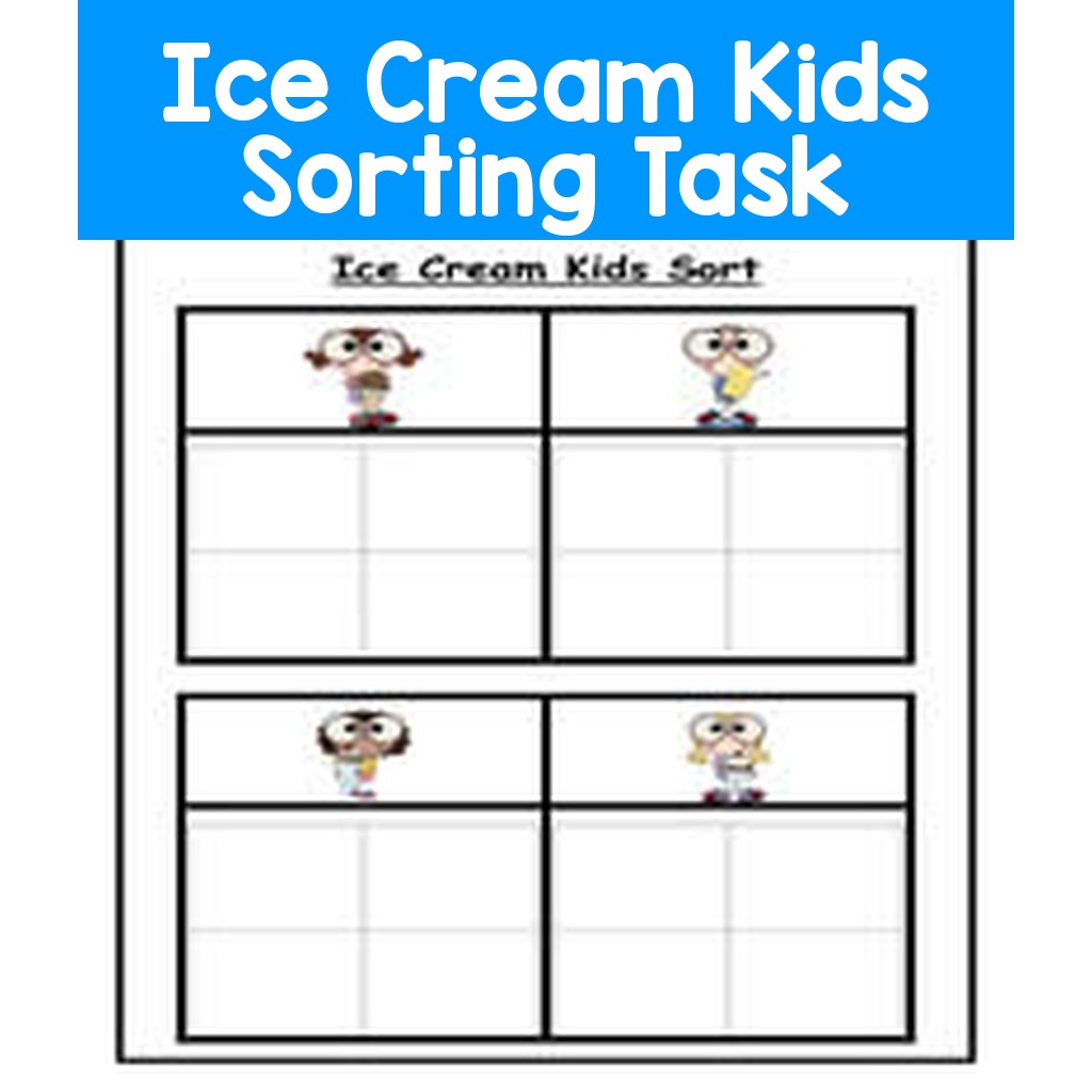 Ice Cream Kids Sorting Task