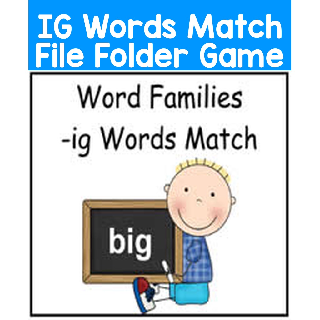 IG Words Match File Folder Game
