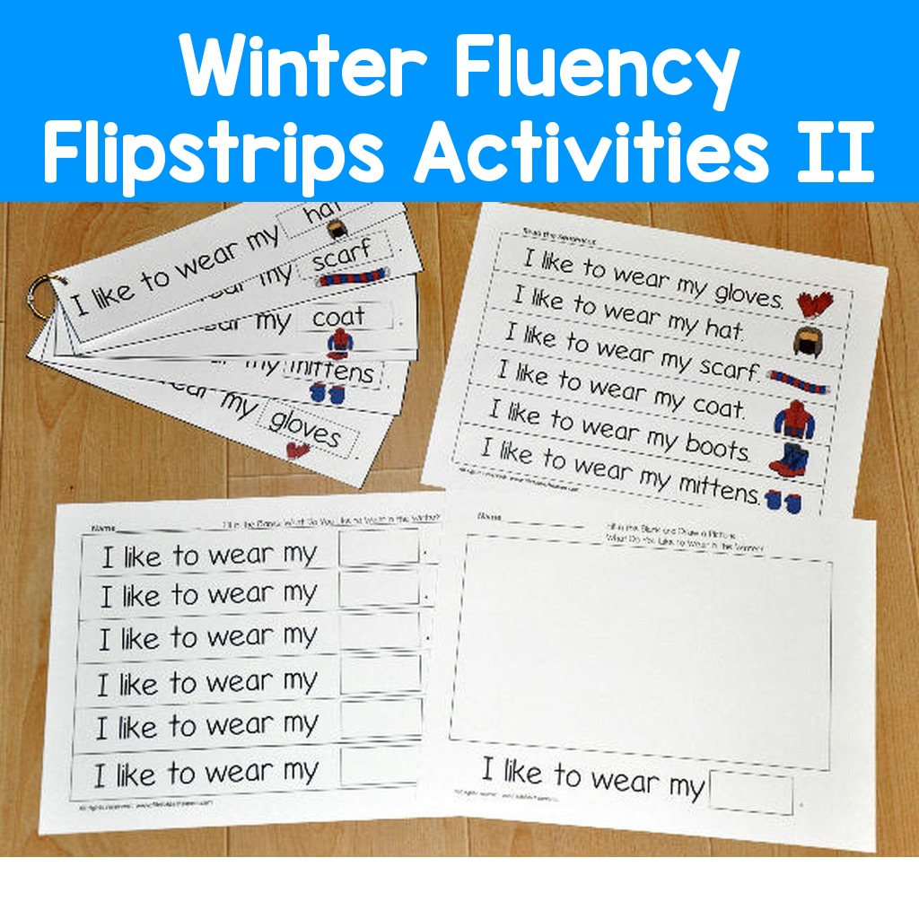 Winter Fluency Flipstrips Activities II