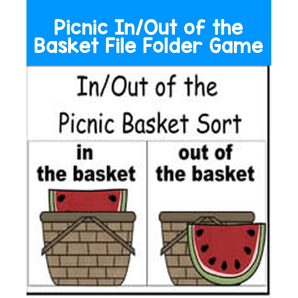 Picnic In/Out of the Basket File Folder Game