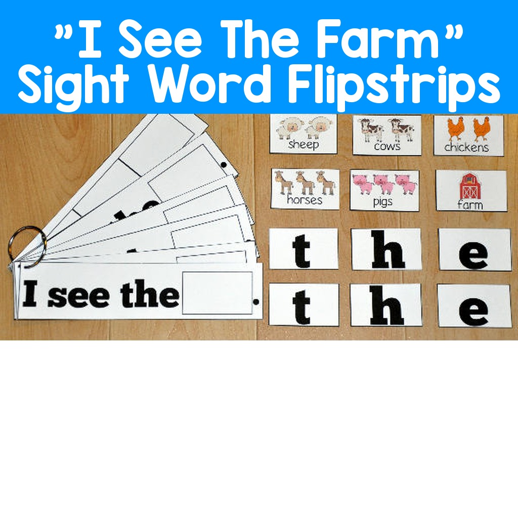 "I See The Farm" Sight Word Flipstrips