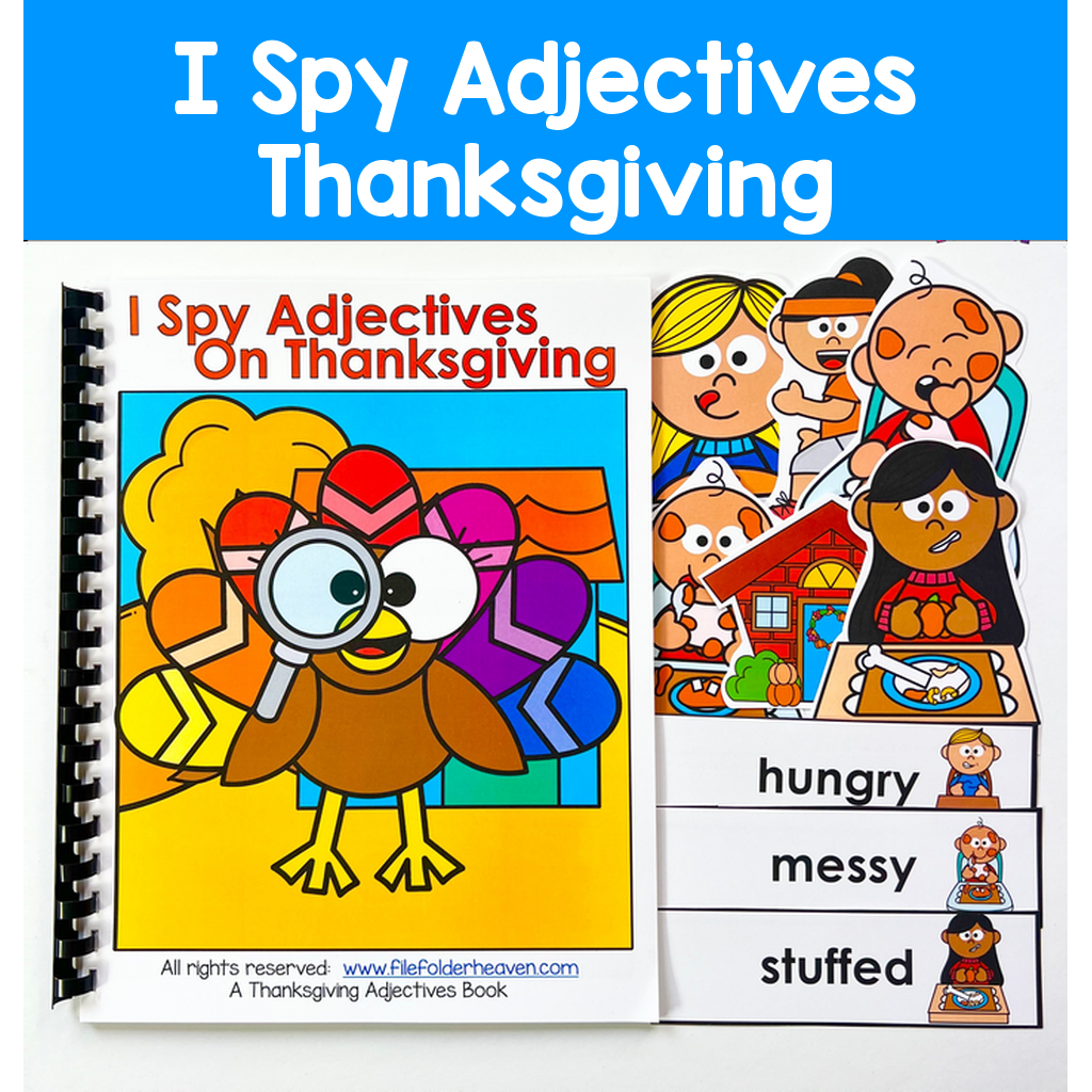 Thanksgiving Adapted Book:  I Spy Thanksgiving Adjectives