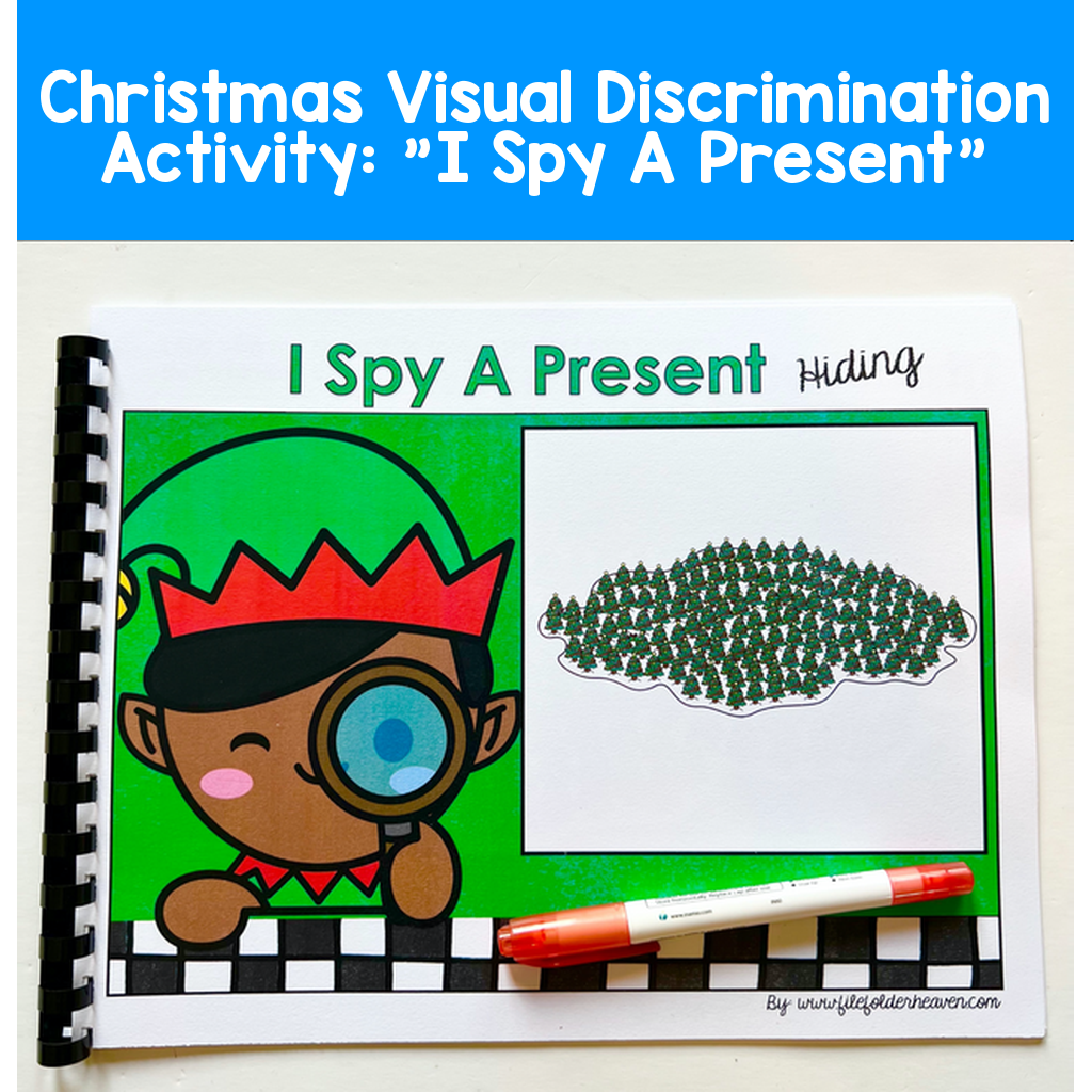 Christmas Visual Discrimination Activity: "I Spy A Present"
