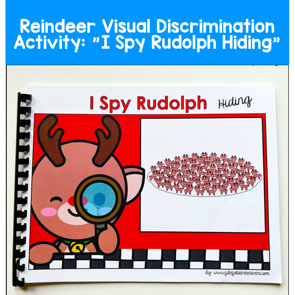 Reindeer Visual Discrimination Activity: "I Spy Rudolph Hiding"