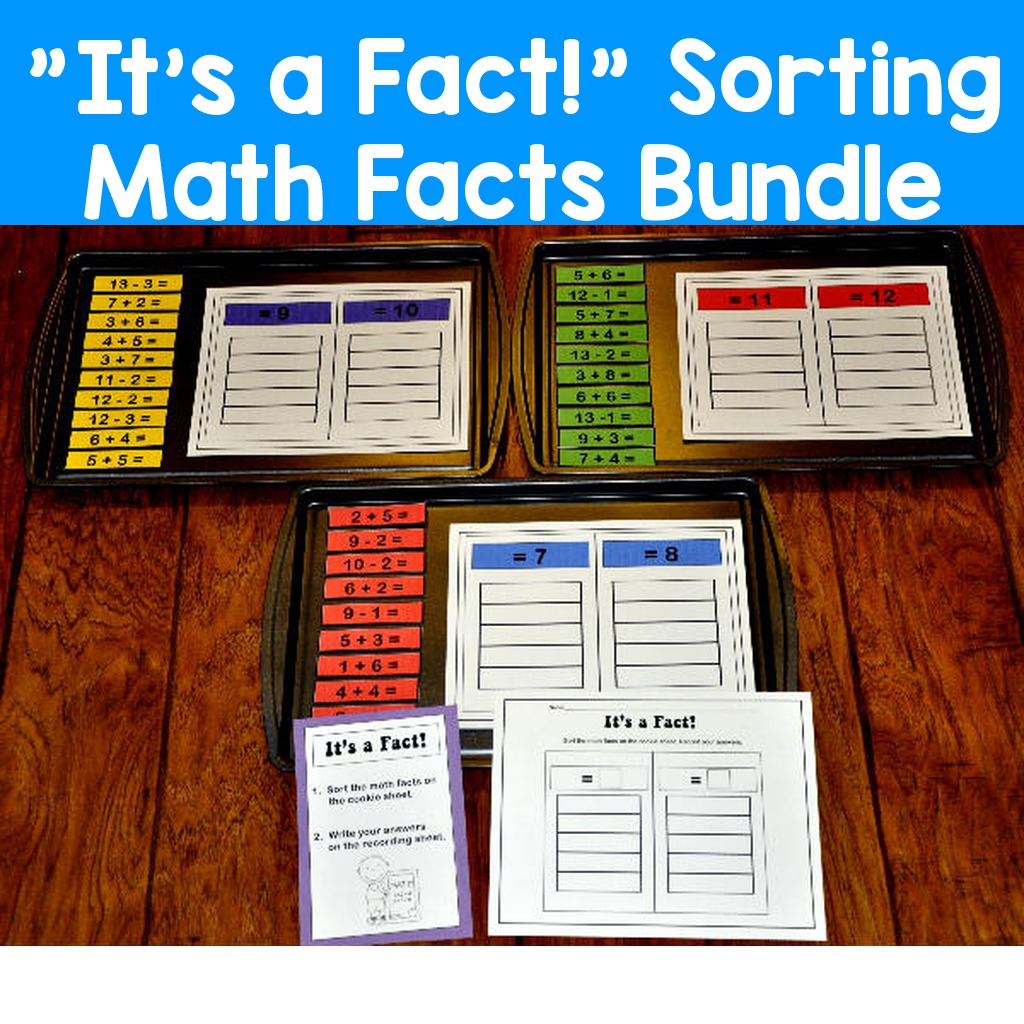 "It's a Fact!"  Sorting Math Facts Bundle