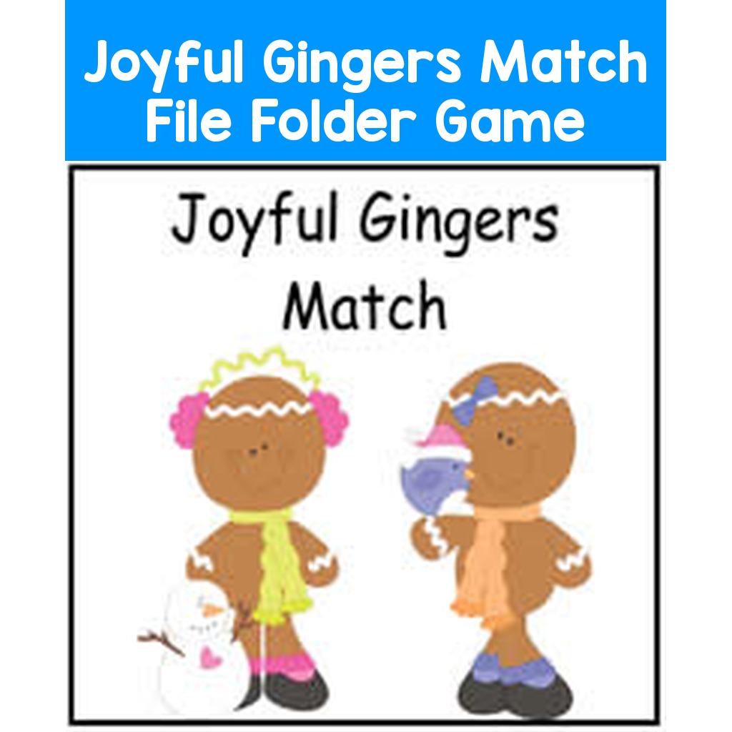 Joyful Gingers Match File Folder Game