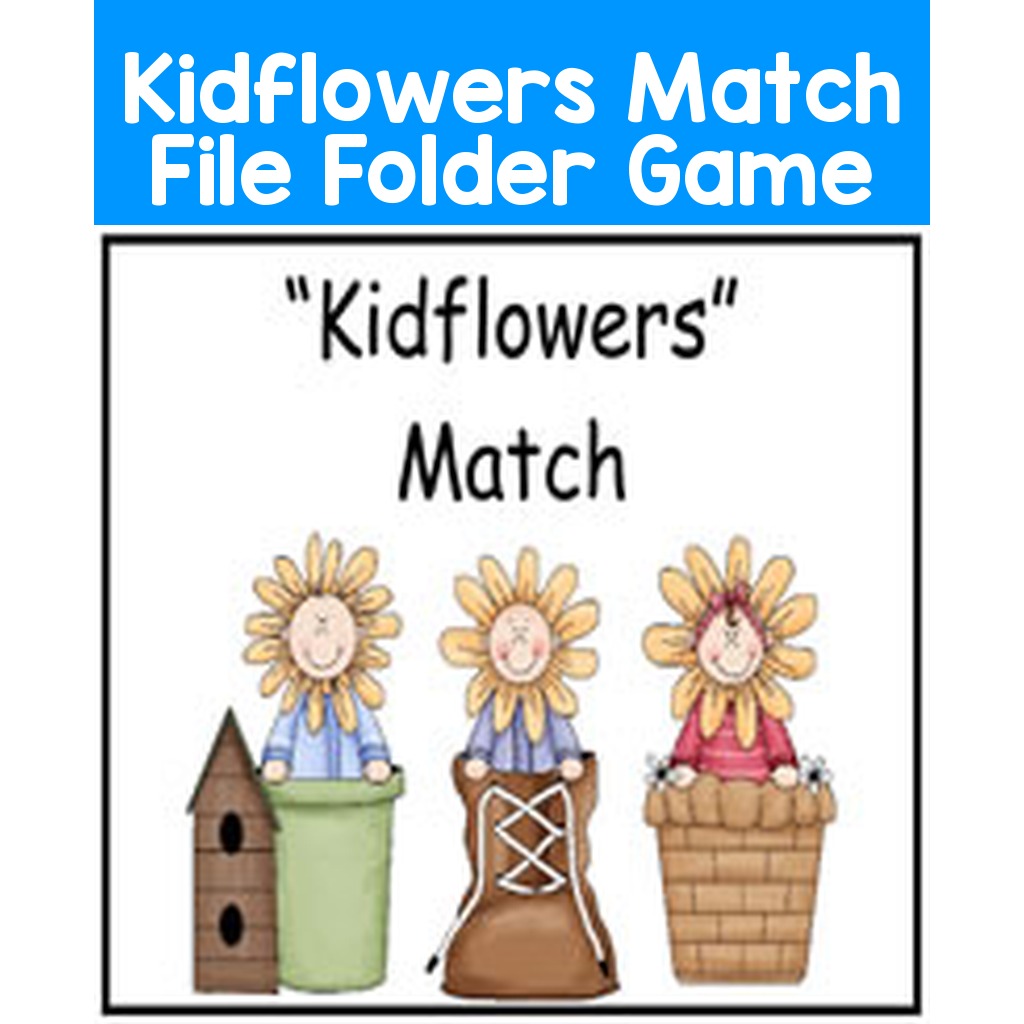 Kidflowers Match File Folder Game