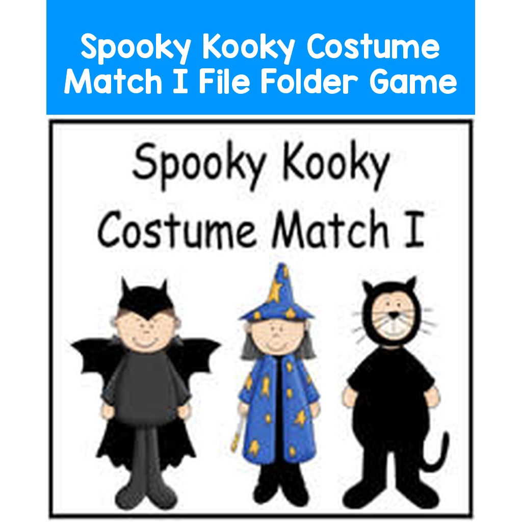Spooky Kooky Costume Match I File Folder Game