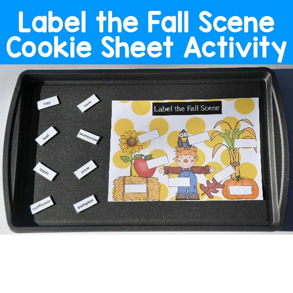 Label the Fall Scene Cookie Sheet Activity