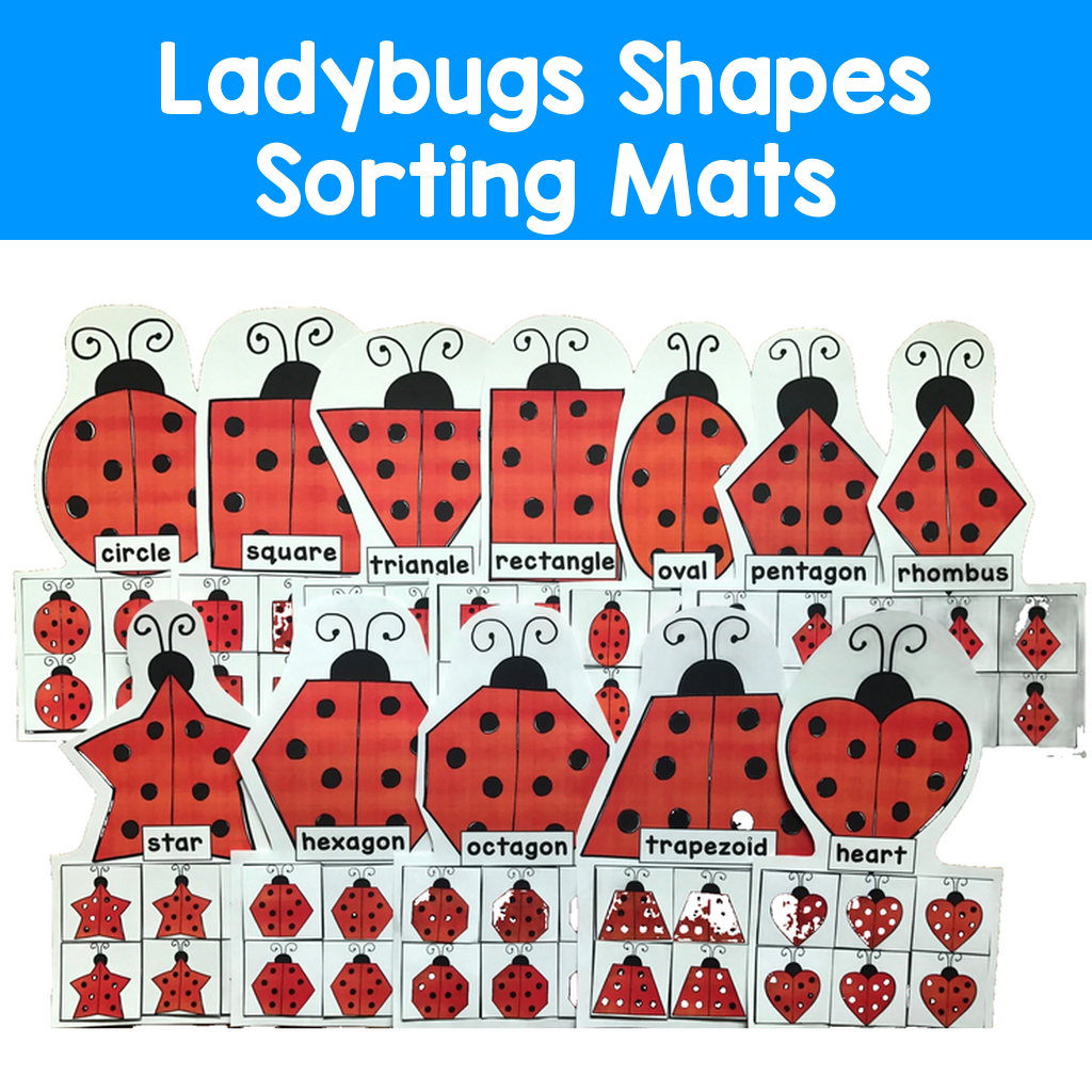 Ladybugs Shapes Sorting Mats