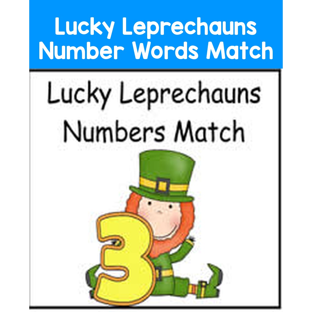 Lucky Leprechauns Number Words Match