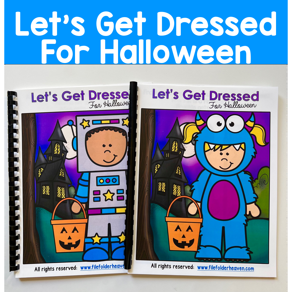 Halloween Adapted Books:  Let's Get Dressed For Halloween
