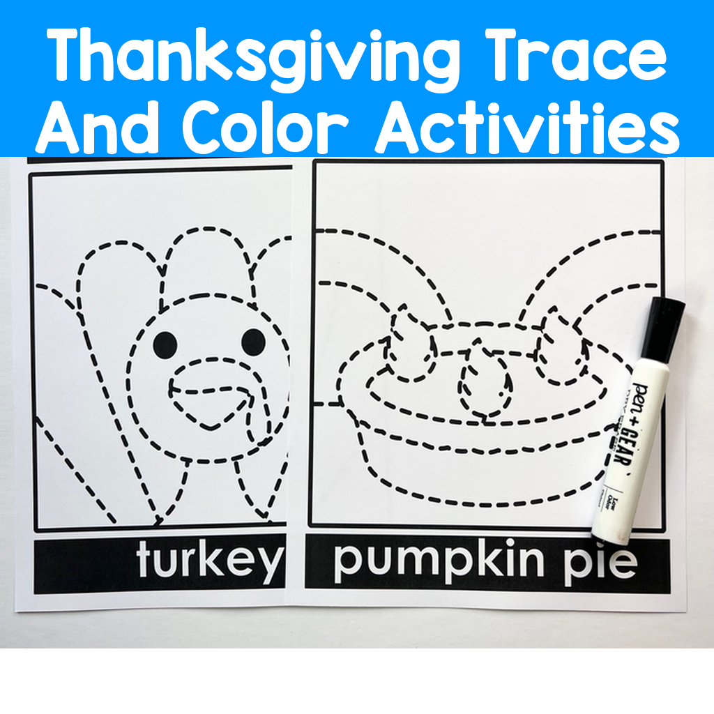 Thanksgiving Trace And Color Activities