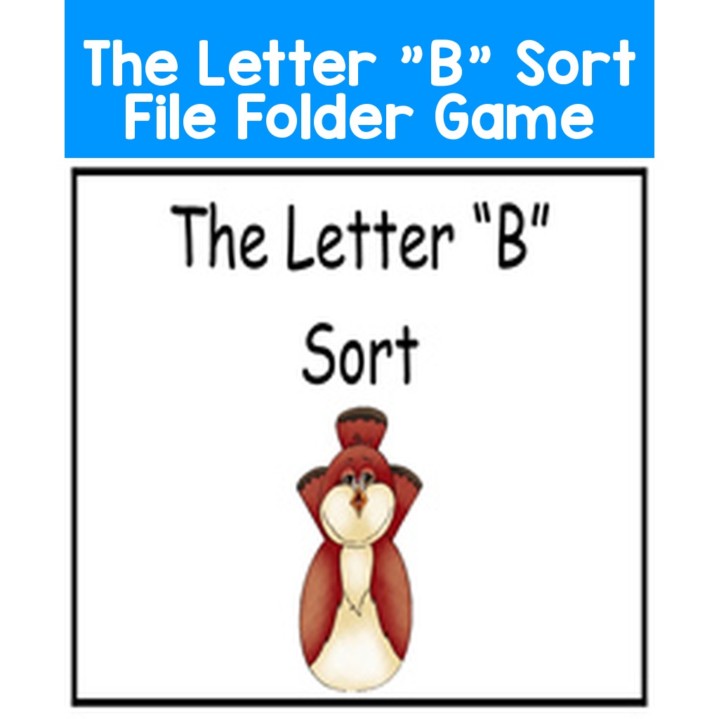 The Letter "B" Sort File Folder Game