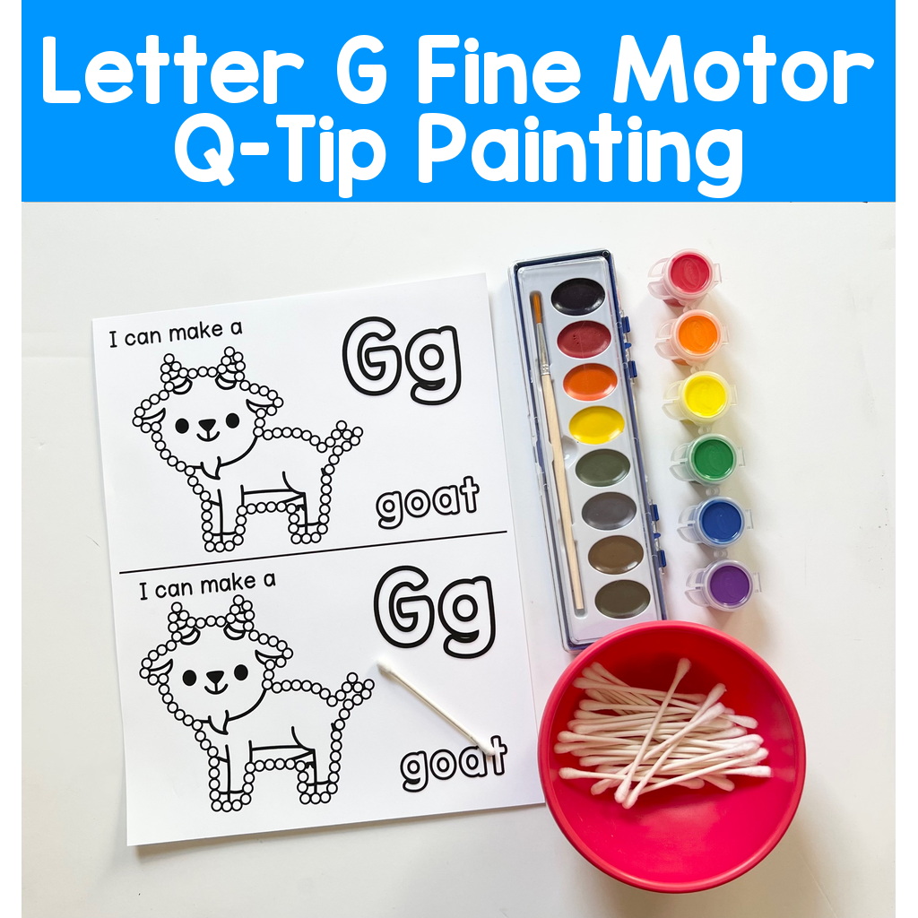 Letter G Fine Motor Q-Tip Painting