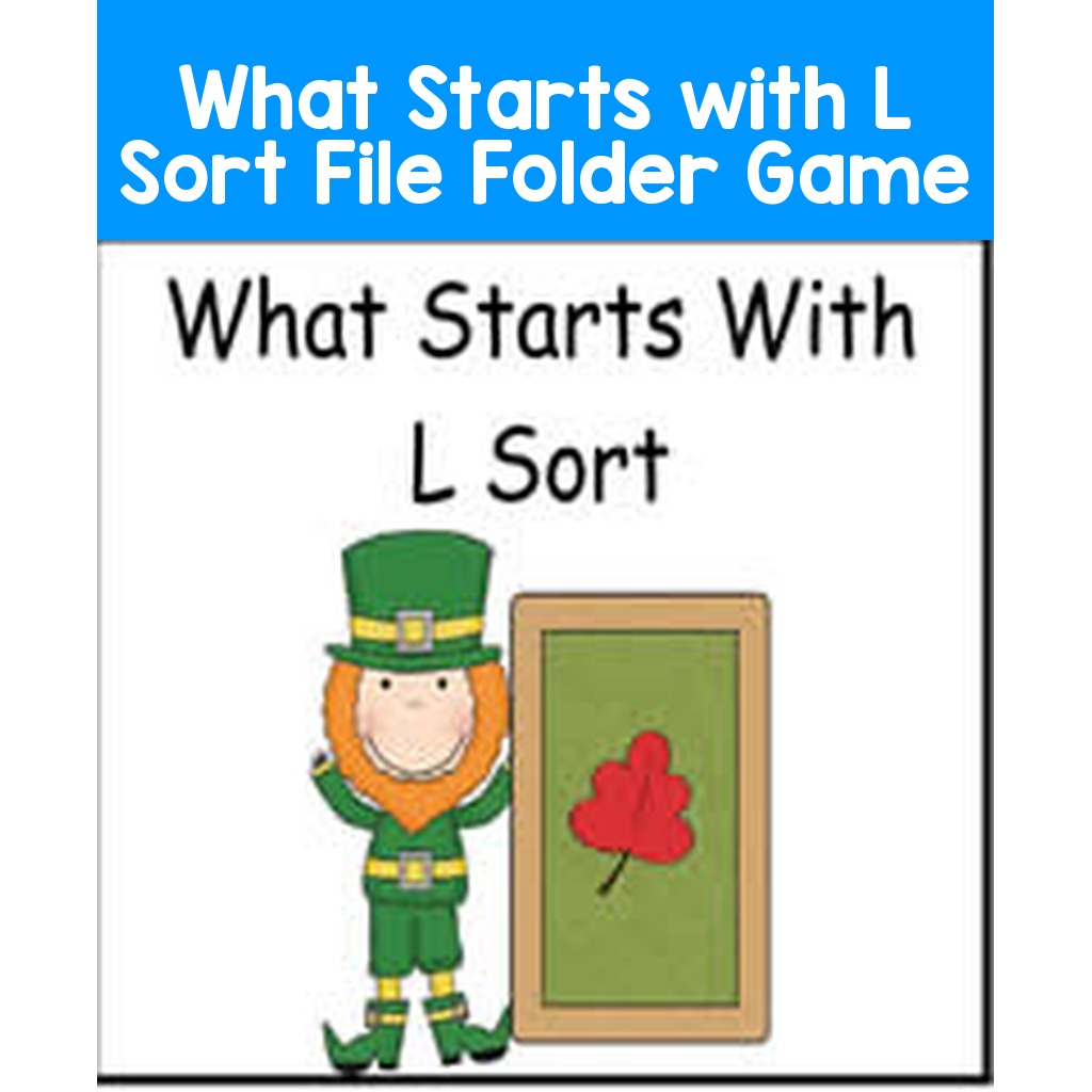 What Starts with L Sort File Folder Game