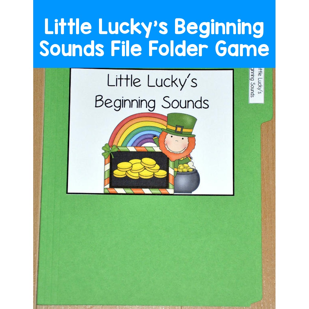 Little Lucky's Beginning Sounds File Folder Game
