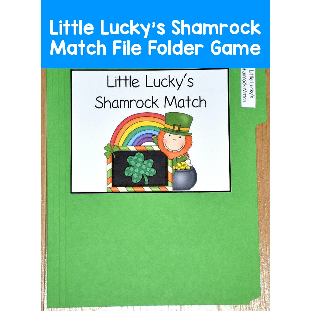 Little Lucky's Shamrock Match File Folder Game